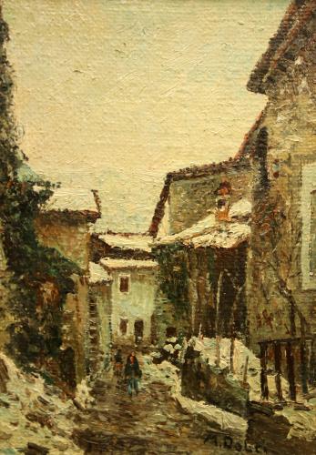 Nevicata- 50x35- Olio- Anni '80[0761]